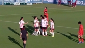 中国U16女足连续解围失误!中原千寻抽射破门!