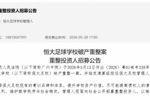 恒大足校破产重整案已被受理!已资不抵债 总负债28亿 学生666人